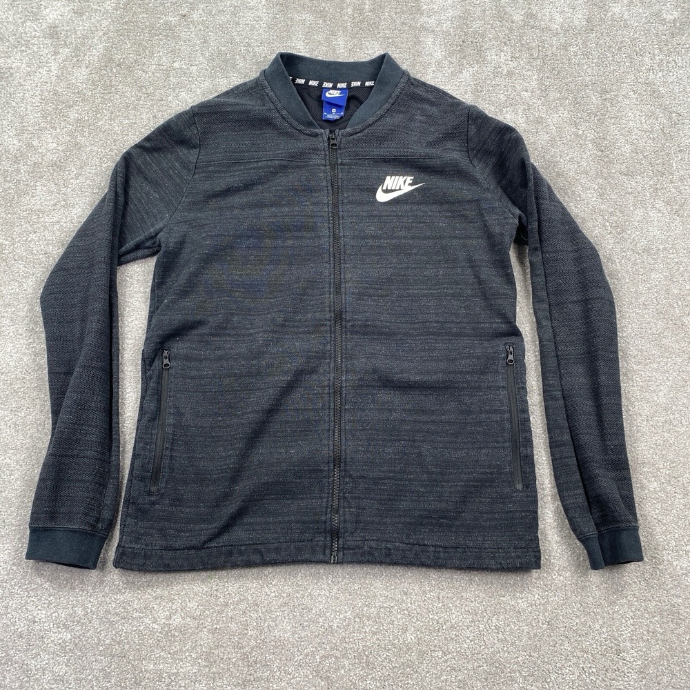 Nike Men's Advanced Knit Full Zip Pullover Shirt Size Medium Gray 837008-010